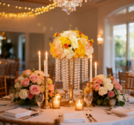 Centerpiece Vase Tall - 12pcs Luxurious Crystal Flower Stand Wedding