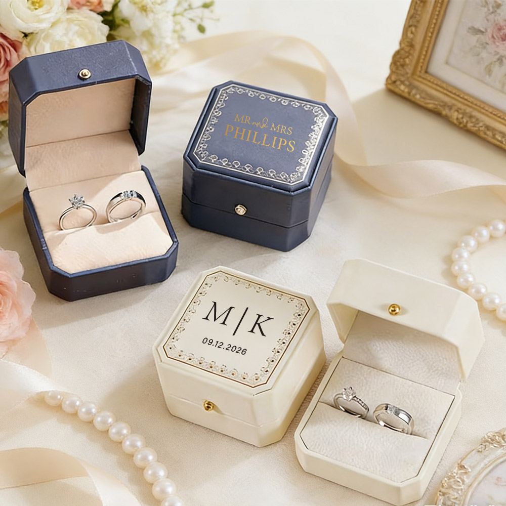 Personalized Faux Leather Ring - đánh giá và giá Wedding Packaging