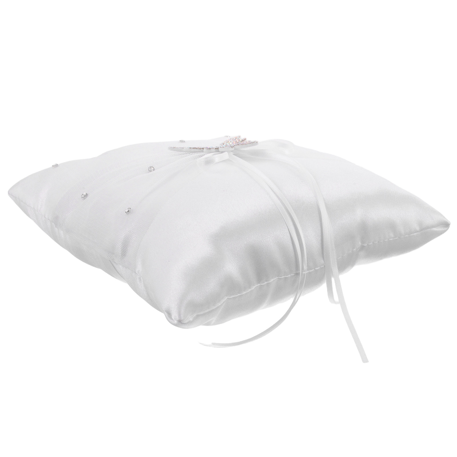 White Satin Wedding Ring Pillo - đánh giá và giá Ring Bearer Pillow