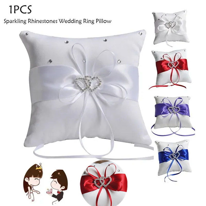 1Pcs 10*10cm Sparkling Rhinest - đánh giá và giá Ring Bearer Pillow