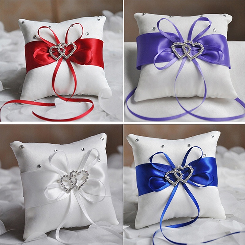 1Pcs 10*10cm Sparkling Rhinest - đánh giá và giá Ring Bearer Pillow