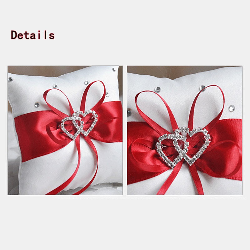 1Pcs 10*10cm Sparkling Rhinest - đánh giá và giá Ring Bearer Pillow