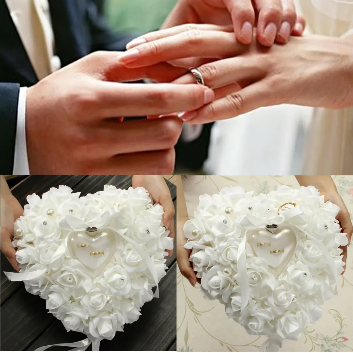 White Ring Bearer Pillow Cushi - đánh giá và giá Ring Bearer Pillow