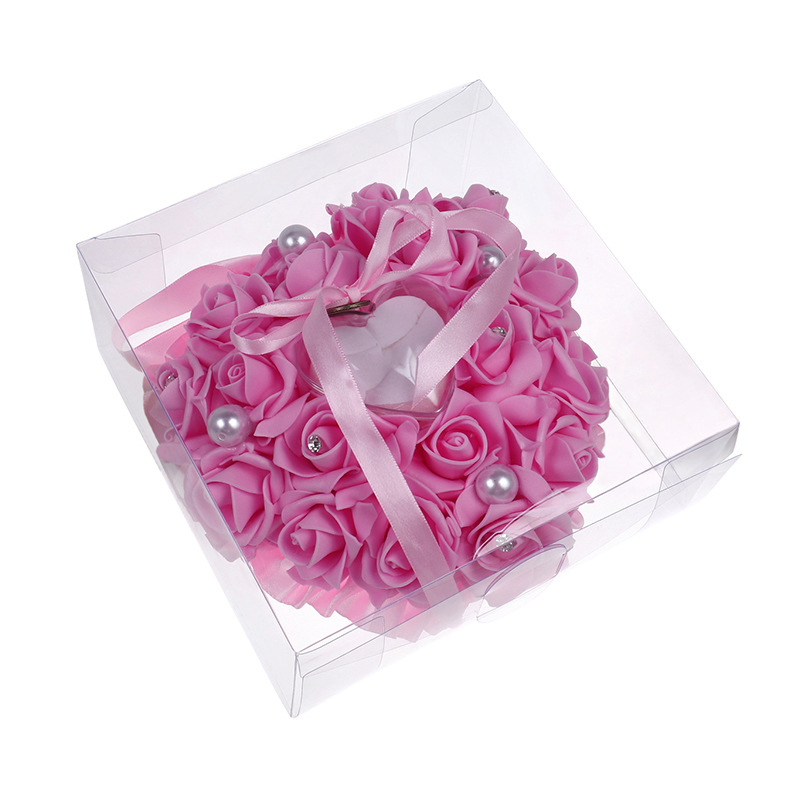1Pcs Heart-shape Rose Flowers  - đánh giá và giá Ring Bearer Pillow