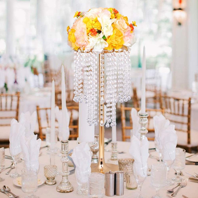 12pcs Luxurious Crystal Flower - đánh giá và giá Centerpiece Vase Tall