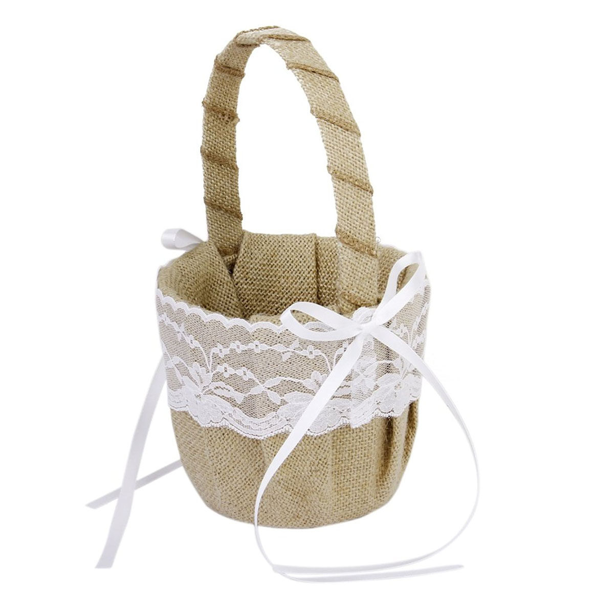 Set of 6 6'' Burlap Jute Lace  - đánh giá và giá Ring Bearer Pillow